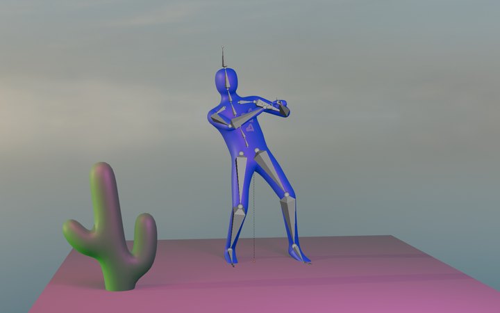 Dalībnieka veidots 3D tēls ar kaulu sistēmu animācijai