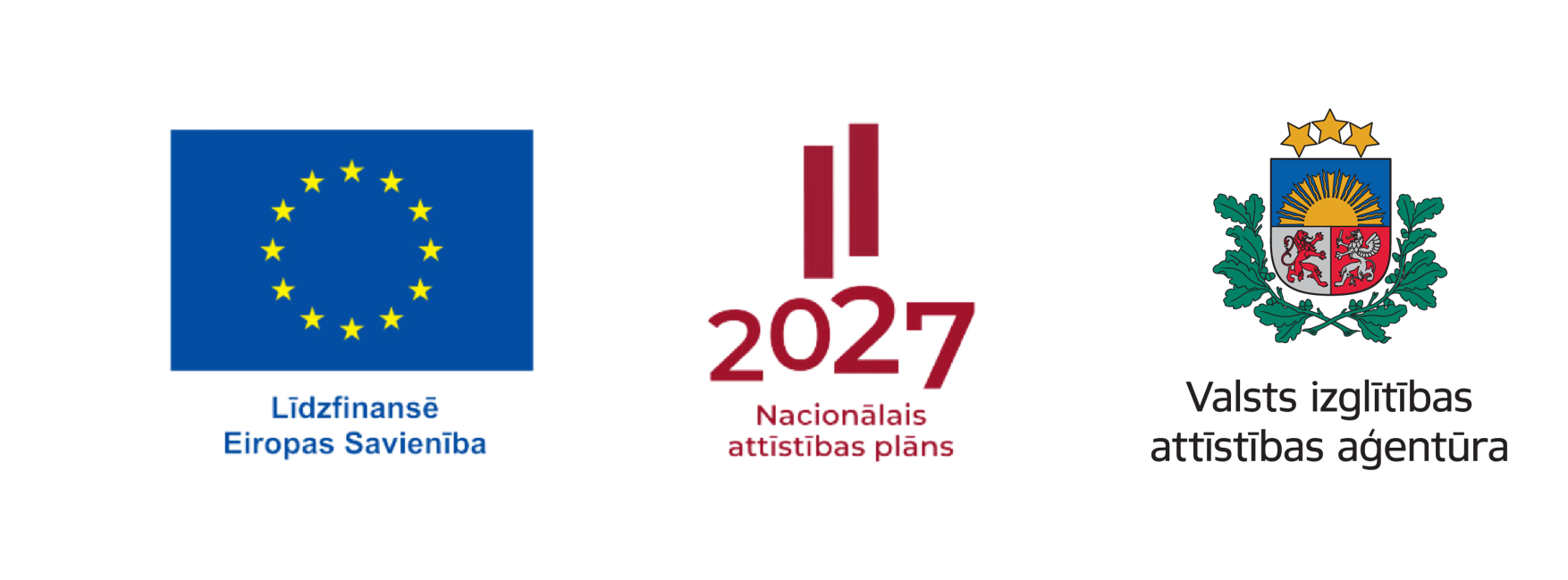 Līdzfinansē Eiropas Savienība sadarbībā ar Nacionālo attīstības plānu 2027 un Valsts izglītības attīstības aģentūru