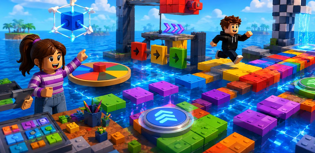 An Obby obstacle course in Roblox Studio, built at Level 1